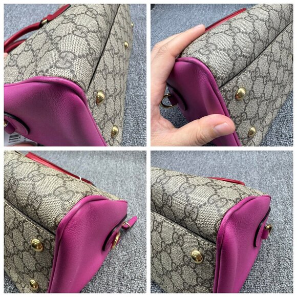 GUCCI Boston Canvas Satchel 585-032225 - Picture 7 of 15